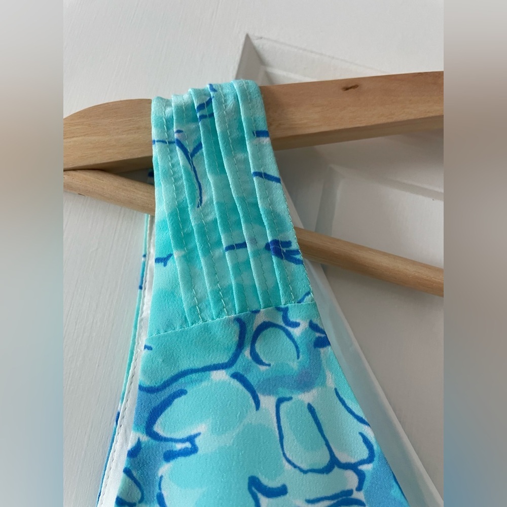 NWT Vineyard Vines Pampanga Maxi Dress in the Capri Blue Palm Leaf Size 2 - Picture 5 of 7
